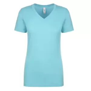 Image of Next Level Womens/Ladies Ideal V-Neck T-Shirt (XL) (Tahiti Blue)
