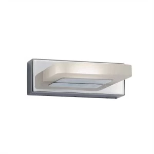 Image of Integrated LED 1 Light Wall Light Chrome, Frosted