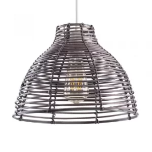 Image of Lobster Pot Basket Pendant Shade in Grey