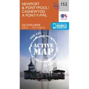 Image of Newport and Pontypool / Casnewydd a Phont-Y-Pwl by Ordnance Survey (Sheet map, folded, 2015)
