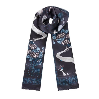 Image of Biba BIBA Printed Silk Scarf - Crane Waves