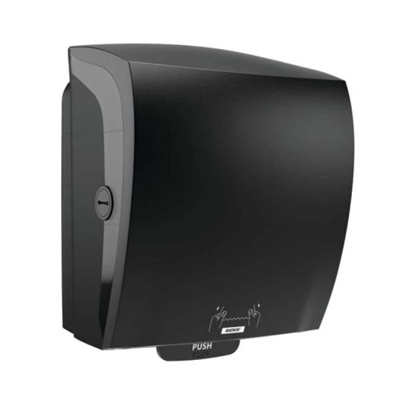 Image of Katrin Plastic Dispenser For System Paper Towel Roll Black 82070