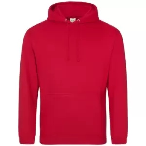 Image of Awdis Unisex Adult College Hoodie (4XL) (Fire Red)