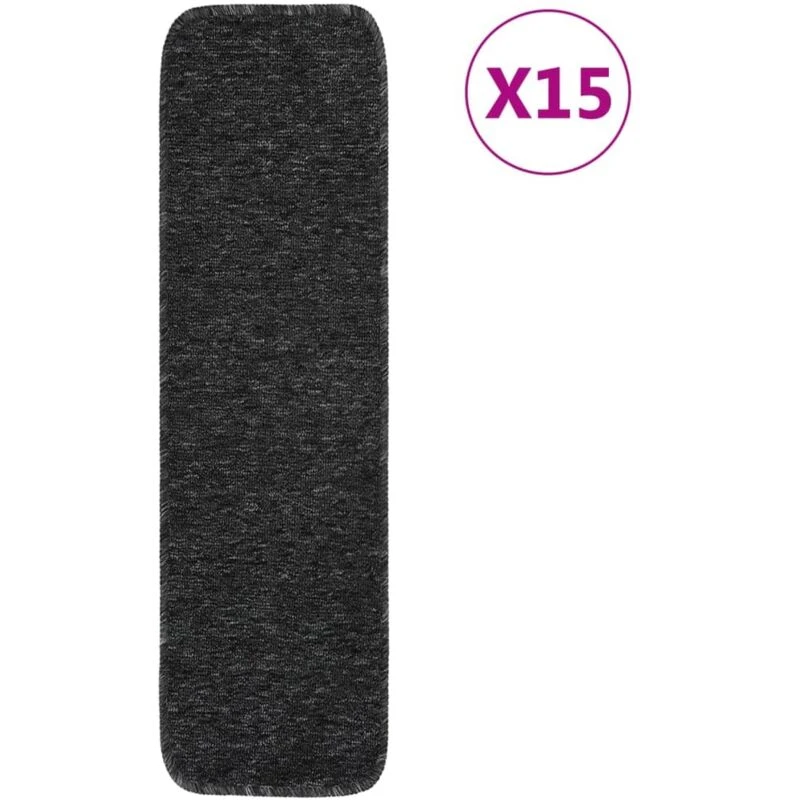 Image of VIDAXL Anti Slip Stair Mats 15 pcs 75x20cm Anthracite Rectangular Vidaxl 8720286849101