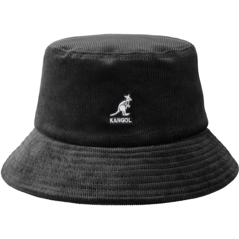Image of Kangol Adults Cord Bucket Hats Black unisex Medium