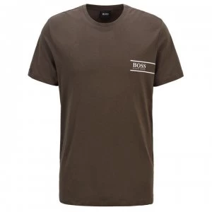 Image of Hugo Boss RN24 Logo T-Shirt Khaki Size L Men