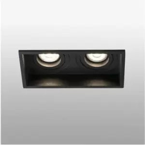Image of Faro Barcelona - Recessed spotlight Hyde Black 2 bulbs 5.5cm