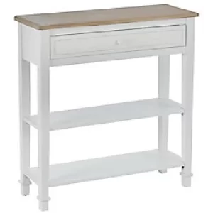 Image of Homcom Retro Hallway Table with 2 Shelves 756 x 80.5 x 805 mm