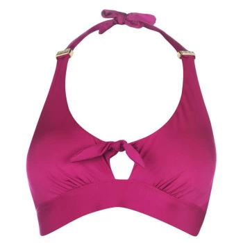 Image of Biba Tie Front Bikini Top - Cranberry