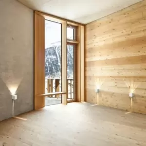 Image of Canto Outdoor Patio Terrace Metal Wall Light in White (Diam) 8cm