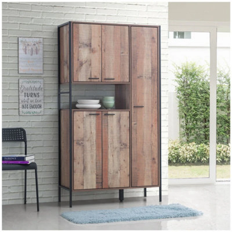 Image of Timber Art Design Kitchen Dresser Dining Room Display Larder Cabinet Pantry Cupboard