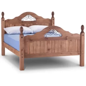 Image of Corona Scroll Bed Frame Brown