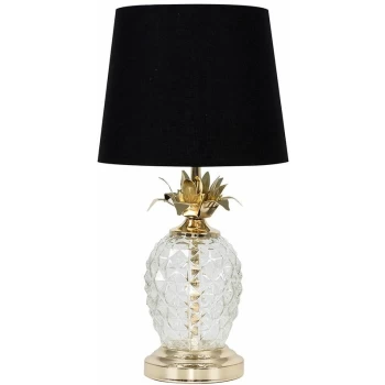 Image of Glass Pineapple Touch Table Lamp - Black - Minisun