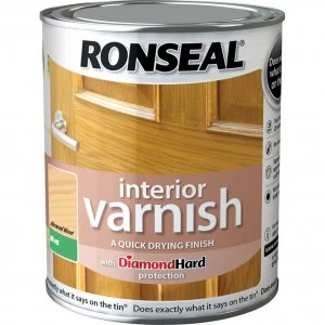 Image of Ronseal Interior Matt Quick Dry Varnish Almond Wood 750ml