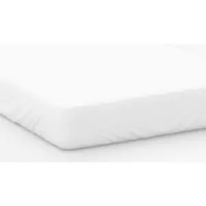 Image of 100% Cotton 200 Thread Count Fitted Sheet Deep 18" Single White