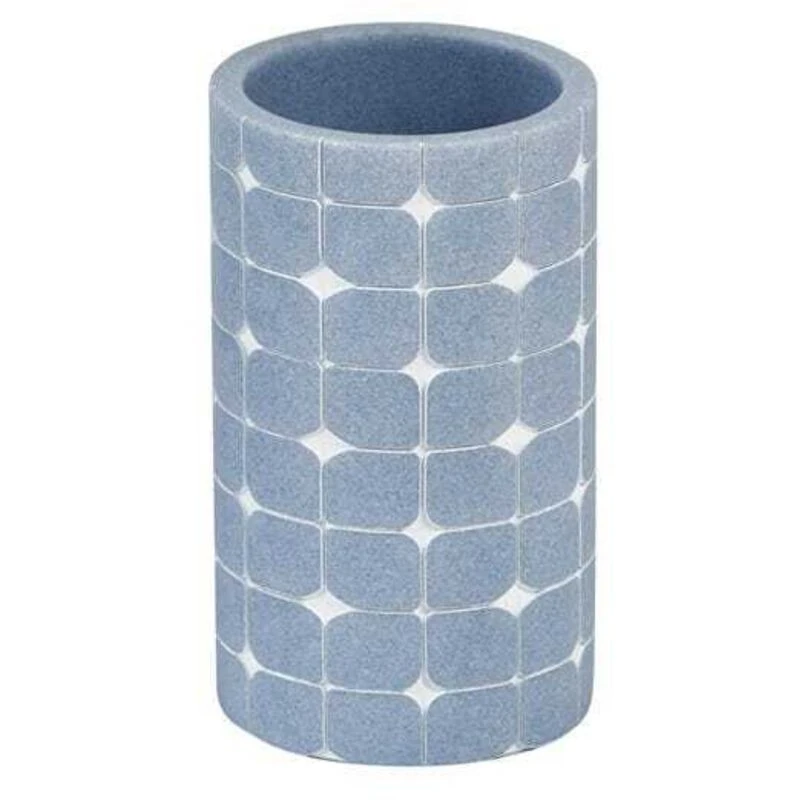 Image of Showerdrape Mosaica Pastel Bathroom Sink Tumbler Light Blue