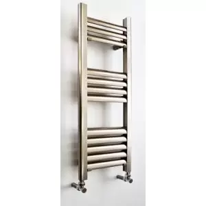 Image of Accuro Korle Champagne Vertical Designer Towel Radiator Brushed Aluminium (H)800 mm (W)300 mm