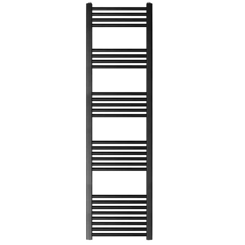 Image of Balterley Straight Heated Towel Rail Radiator, 383W, 400 x 1800mm, Matt Black Unisex