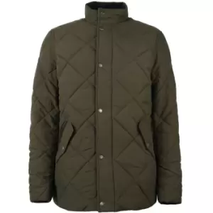 Image of Barbour Mens Winter Chelsea Quilt Jacket Dark Olive Medium