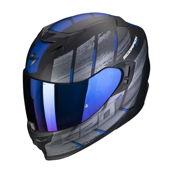 Image of Scorpion Exo-520 Evo Air Maha Matt Black-Blue Full Face Helmet S