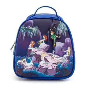 Image of Loungefly Disney Peter Pan Mermaids Mini Backpack