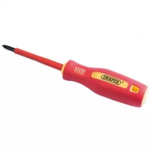 Image of Draper No: 1 x 80mm Fully Insulated Soft Grip Cross Slot Screwdriver. (Sold Loose)