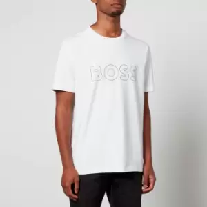 Image of BOSS Athleisure 9 Logo Cotton-Blend T-Shirt - M