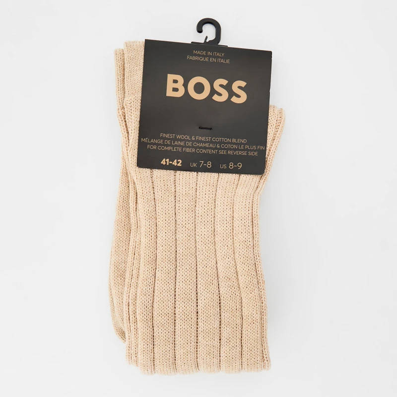 Image of Boss Mens Bs Rib Ribbed Bodysuit Light Beige male 5.5T