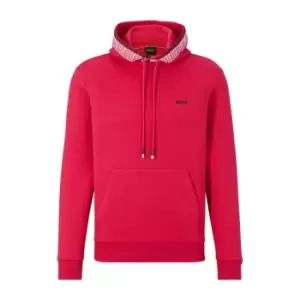 Image of BOSS Soody 1 Embroidered Hoodie - Pink