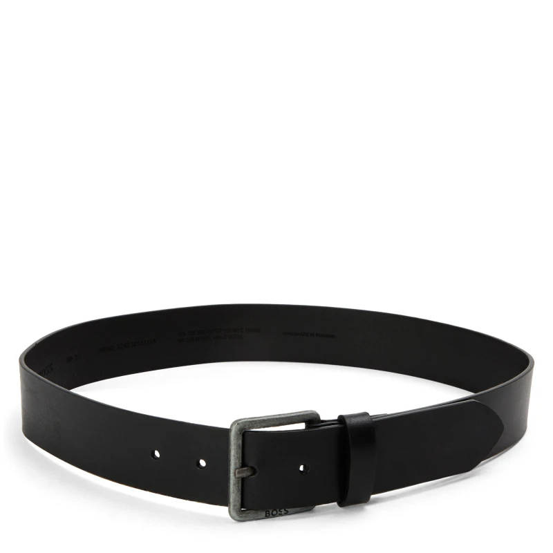Image of Boss Mens Jeeko Leather Belt Black male 30R (80cm)