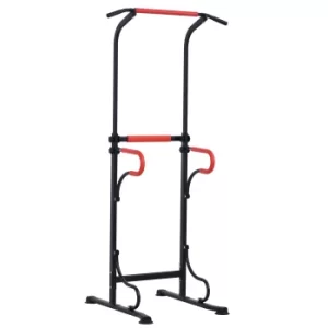 Image of HOMCOM Steel Multi-Use Exercise Power Tower Pull Up Station Adjustable Height W/ Grips