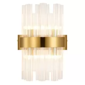 Image of Luminosa Kalih 4 Light G9, Wall Lamp, Brass, Clear
