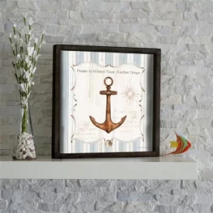 Image of KZM575 Brown Blue White Decorative Framed MDF Painting