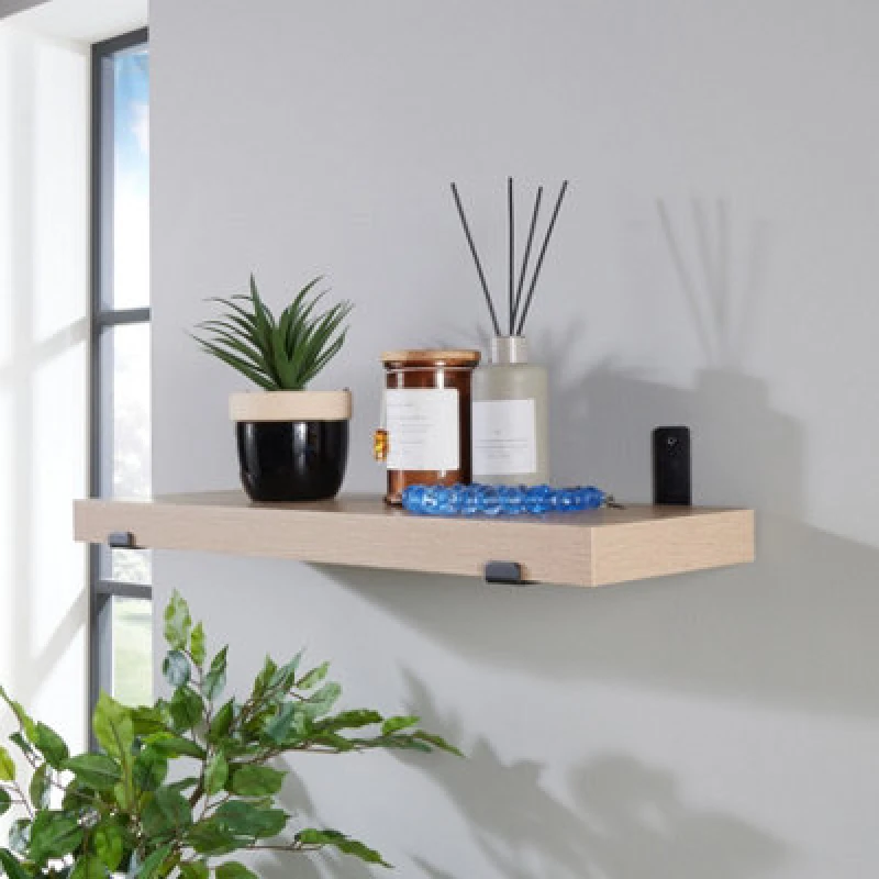 Image of Core Products Jackson 60Cm Chunky Shelf With Sit On Brackets - Oak Effect, Brown JK600OK
