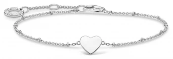 Image of Thomas Sabo Silver Heart Motif Bracelet 925Sterling Silver Jewellery