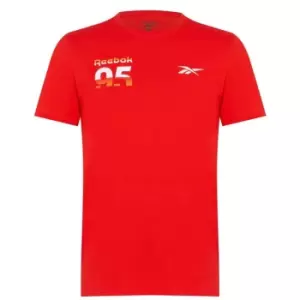 Image of Reebok MYT Graphic T Shirt Mens - Red