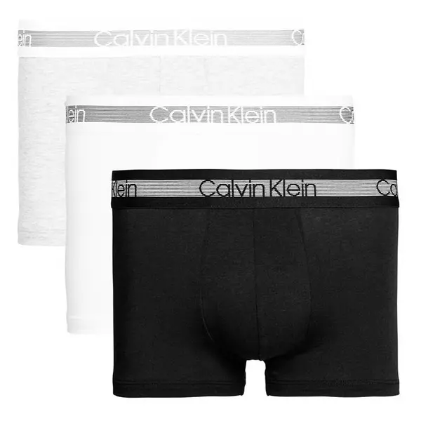 Image of Calvin Klein 3 Pack Cooling Trunks Grey Heather/Black/White S