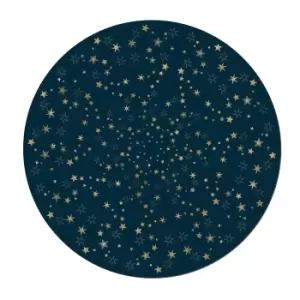 Image of Denby Christmas Stars Round Placemats, Navy, Set of 6