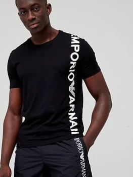 Image of Emporio Armani Classic Logo Swim T-Shirt - Black Size M Men