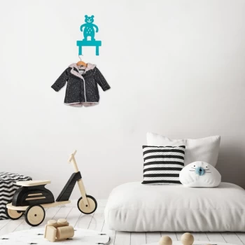 Image of Hanger - Blue Blue Metal Wall Hook