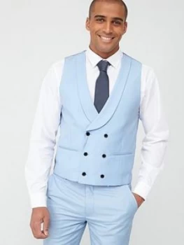 Image of Skopes Double Breasted Sultano Waistcoat - Sky Blue