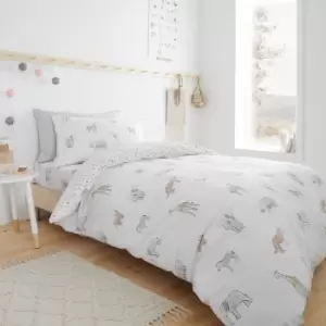 Image of Zoo Animals Cotton Duvet Set