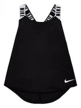 Image of Nike Dry Older Girls Elastika Training Vest - Black Size M 10-12 Years, Women
