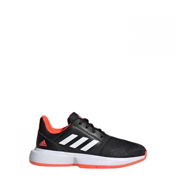 Image of adidas CourtJam Tennis Shoes Kids - Core Black / Cloud White / Sol