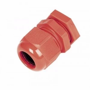 Image of Zexum M20 IP68 Nylon Cable Gland with Locknut - Red