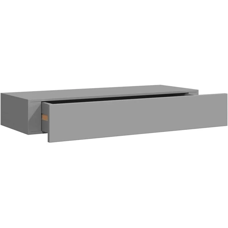 Image of VIDAXL Vidaxl - Wall-mounted Drawer Shelf Grey 60x23.5x10cm mdf 8720286418840