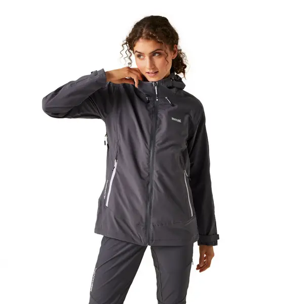 Image of Regatta Womens Okara Full Zip Waterproof Breathable Coat 8 - Bust 32' (81cm) Seal Grey RWW433-038-8