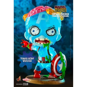 Image of Hot Toys Cosbaby Marvel Comics [Size S] - Marvel Zombies: Captain America (Translucent Colour Version)