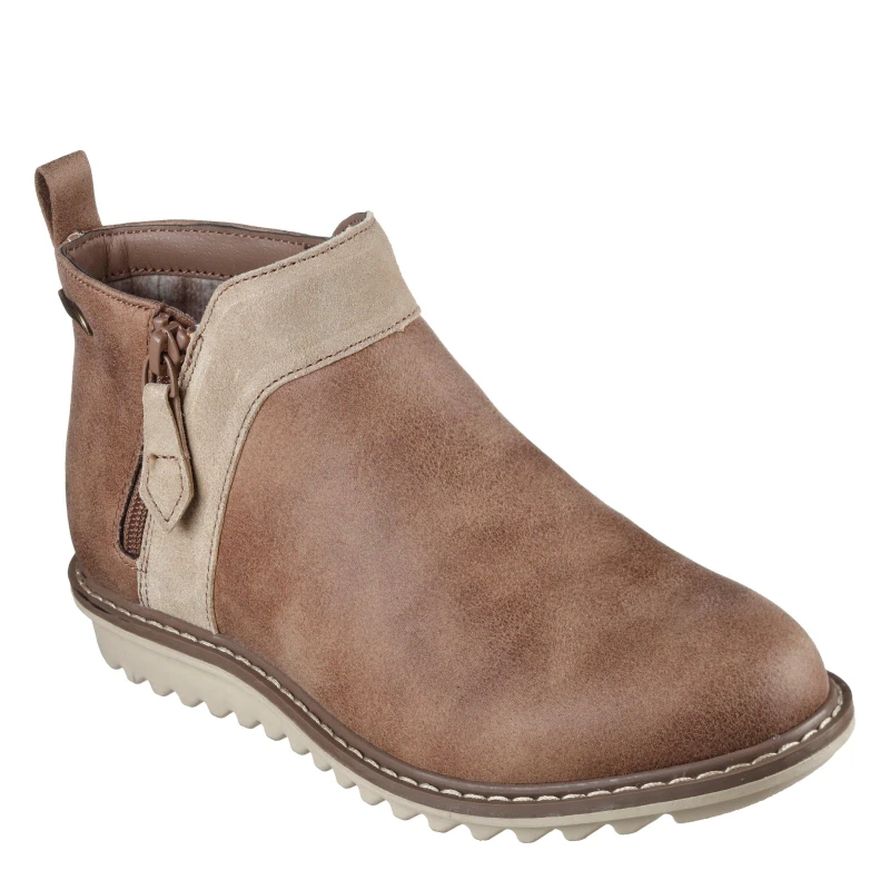 Image of Skechers Womens Flat Ankle Boots Mushroom female 2 (35)