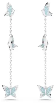 Image of Swarovski 5662182 Lilia Butterfly Drop Earrings Rhodium Jewellery